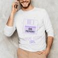 Save Icon IRL Retro Tech Humor Floppy Disk 90s Nostalgia Unisex Long Sleeve T-Shirt