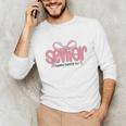 Senior 2026 Coquette Pink Bow Graduation 2026 Class Of 2026 Unisex Long Sleeve T-Shirt