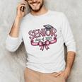 Senior Class Of 2027 Coquette Pink Bow Graduation 2027 Women Unisex Long Sleeve T-Shirt