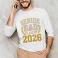 Senior Dad Class Of 2026 Purple Yellow Vintage Graduation Unisex Long Sleeve T-Shirt