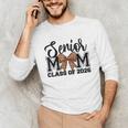 Senior Mom Class Of 2026 Graduation Leopard Coquette Bow Unisex Long Sleeve T-Shirt