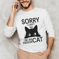 Sorry I Can't Go I'm An Indoor Cat Introvert Cats Unisex Long Sleeve T-Shirt
