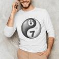 Vintage 6 7 Sketch Yin Yang Namaste Six Seven Nostalgia Unisex Long Sleeve T-Shirt