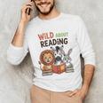 Wild About Reading Zoo Animals For Bookworm Book Reader Unisex Long Sleeve T-Shirt