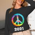 2021 Graduation Class Year Tie Dye Peace Sign Graduate Shirt Unisex Long Sleeve T-Shirt