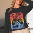 2nd Grade Level Complete Graduation Student Video Gamer Unisex Long Sleeve T-Shirt