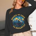 8-Bit Gamer Birder Blue Jay Arcade Nostalgia Nature Unisex Long Sleeve T-Shirt