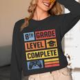 8th Grade Graduation Shirt 2024 Gamer Level Eighth Birthday Unisex Long Sleeve T-Shirt