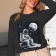 Aesthetic Spaceman Astronaut On The Moon Space Introvert Unisex Long Sleeve T-Shirt Aesthetic Spaceman Astronaut On The Moon Space Introvert Unisex Long Sleeve T-Shirt