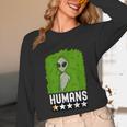 Alien Avoids Humans Sarcastic Introvert Humor Unisex Long Sleeve T-Shirt