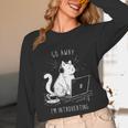Antisocial Introvert Cat With Coffee On Computer Emo Goth Unisex Long Sleeve T-Shirt Antisocial Introvert Cat With Coffee On Computer Emo Goth Unisex Long Sleeve T-Shirt