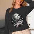 Astronaut Aesthetic Holding Moon Balloon Planets Introvert Unisex Long Sleeve T-Shirt