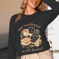 My Weekend Is All Booked Cozy Book Lover Reading Unisex Long Sleeve T-Shirt