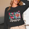 Books Are My Love Language Valentines Book Lover Librarian Unisex Long Sleeve T-Shirt Books Are My Love Language Valentines Book Lover Librarian Unisex Long Sleeve T-Shirt