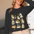 Books Lover Bookish Ghost Himalayan Cat Reading Halloween Unisex Long Sleeve T-Shirt