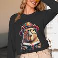 Capybara Bookworm Rodent Reading a Book Unisex Long Sleeve T-Shirt Capybara Bookworm Rodent Reading a Book Unisex Long Sleeve T-Shirt