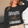 Chocolate Lab Dog Introvert Chocolate Labrador Retriever Unisex Long Sleeve T-Shirt Chocolate Lab Dog Introvert Chocolate Labrador Retriever Unisex Long Sleeve T-Shirt