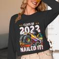Class Of 2022 Monster Truck Graduation Cap Retro Sunset Boy Unisex Long Sleeve T-Shirt