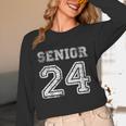 Class Of 2024 Senior Graduation Tee Back To School Vintage Unisex Long Sleeve T-Shirt