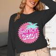 Class Of 2024 Senior Pink Retro Classic Girl Grad Graduation Unisex Long Sleeve T-Shirt