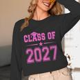 Class Of 2027 Pink Girls Shirt Graduation Unisex Long Sleeve T-Shirt