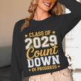 Class Of 2029 Count Down Fun First Day 8th Grade Graduation Unisex Long Sleeve T-Shirt