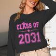 Class Of 2031 Pink Girls Shirt Graduation Unisex Long Sleeve T-Shirt
