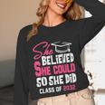 Class Of 2032 She Believed She Could Kids Graduation T-Shirt Unisex Long Sleeve T-Shirt