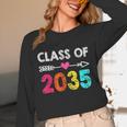 Class Of 2035 Kindergarten Pre K Grow With Me Graduation Unisex Long Sleeve T-Shirt