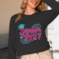 Coquette Pink Bow Senior 2027 Class Of Graduation Unisex Long Sleeve T-Shirt