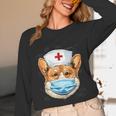 Corgi Dog Nurse RN Nursing School Graduation Unisex Long Sleeve T-Shirt