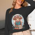 Cute Baby Highland Cow Reading Book Bookworm For Men Women Unisex Long Sleeve T-Shirt Cute Baby Highland Cow Reading Book Bookworm For Men Women Unisex Long Sleeve T-Shirt