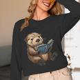 Cute Book Sea Otter Unisex Long Sleeve T-Shirt