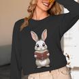 Cute Bookworm Bunny Reading For Kids And Teachers Unisex Long Sleeve T-Shirt