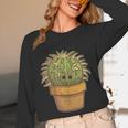 Cute Golden Barrel Cactus Introvert Distressed Unisex Long Sleeve T-Shirt Cute Golden Barrel Cactus Introvert Distressed Unisex Long Sleeve T-Shirt