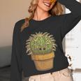 Cute Golden Barrel Cactus Introvert Distressed Unisex Long Sleeve T-Shirt