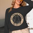 Cute Introvert Cat Service Human Do Not Pet Cat Joke Unisex Long Sleeve T-Shirt