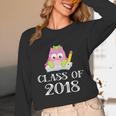 Cute Pink School Owl Class Of 2018 Graduation Unisex Long Sleeve T-Shirt