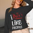 I Don't Like People Introvert Small Unisex Long Sleeve T-Shirt