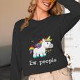 Ew People Unicorn Lover Introvert Rainbow Unicorn Unisex Long Sleeve T-Shirt Ew People Unicorn Lover Introvert Rainbow Unicorn Unisex Long Sleeve T-Shirt