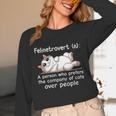 Felinetrovert Definition Cat Lover Introvert Humor Cats Unisex Long Sleeve T-Shirt Felinetrovert Definition Cat Lover Introvert Humor Cats Unisex Long Sleeve T-Shirt