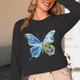 Frutiger Aero Aesthetic Butterfly Computer Fishes Scenery Unisex Long Sleeve T-Shirt