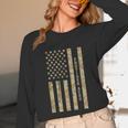 Frutiger Aero Aesthetic Retro Tech Desert Camo Distressed Unisex Long Sleeve T-Shirt