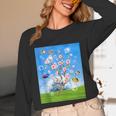 Frutiger Aero Aesthetic Tech Cherry Blossom Fishes Bubbles Unisex Long Sleeve T-Shirt Frutiger Aero Aesthetic Tech Cherry Blossom Fishes Bubbles Unisex Long Sleeve T-Shirt