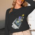 Frutiger Aero Aesthetic Tech Computer Aquarium Fishes Unisex Long Sleeve T-Shirt