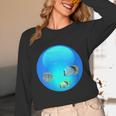 Frutiger Aero Aesthetic Tech Orb Fishes Unisex Long Sleeve T-Shirt