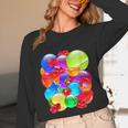 Frutiger Aero Aesthetic Tech Orb Pattern Heart Cherry Lips Unisex Long Sleeve T-Shirt