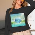 Frutiger Aero Y2k Aesthetic Palm Trees Cyber Beach World Unisex Long Sleeve T-Shirt