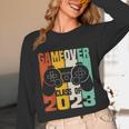 GAME OVER Class Of 2023 Video Games Vintage Graduation Gamer Unisex Long Sleeve T-Shirt