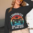 I Graduated Can I Unpause My Game Now Retro Graduation Unisex Long Sleeve T-Shirt
